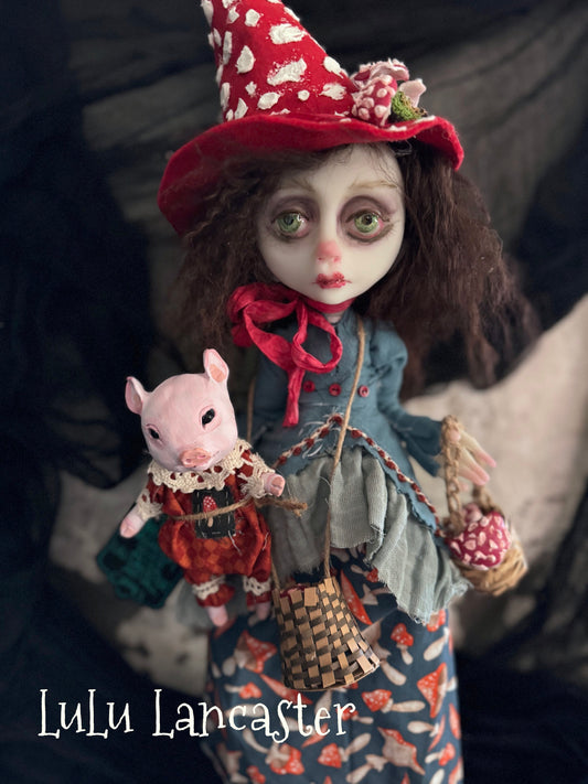 Amanita Mushroom Witch~ Halloween Original LuLu Lancaster Art Dolls