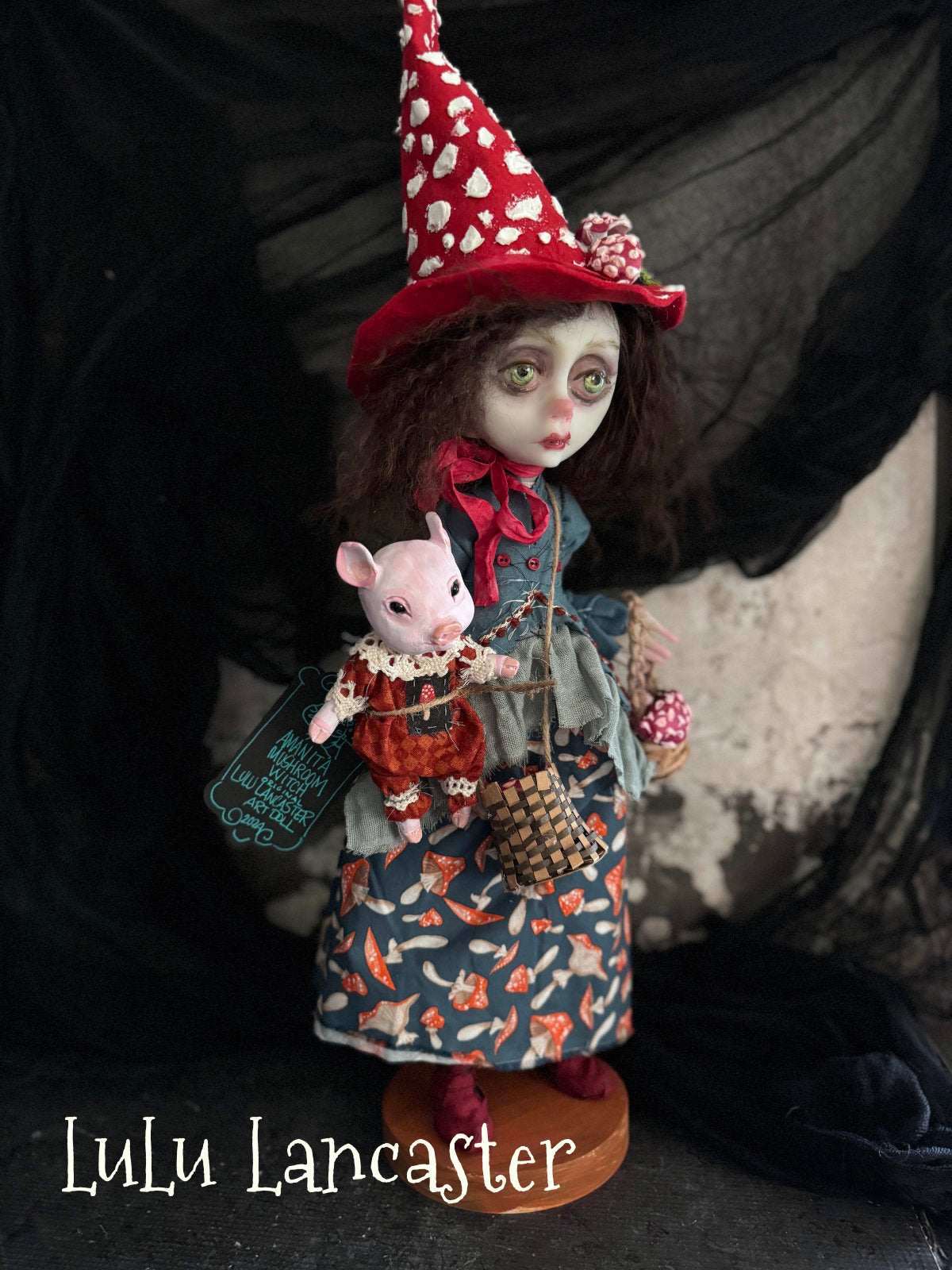 Amanita Mushroom Witch~ Halloween Original LuLu Lancaster Art Dolls