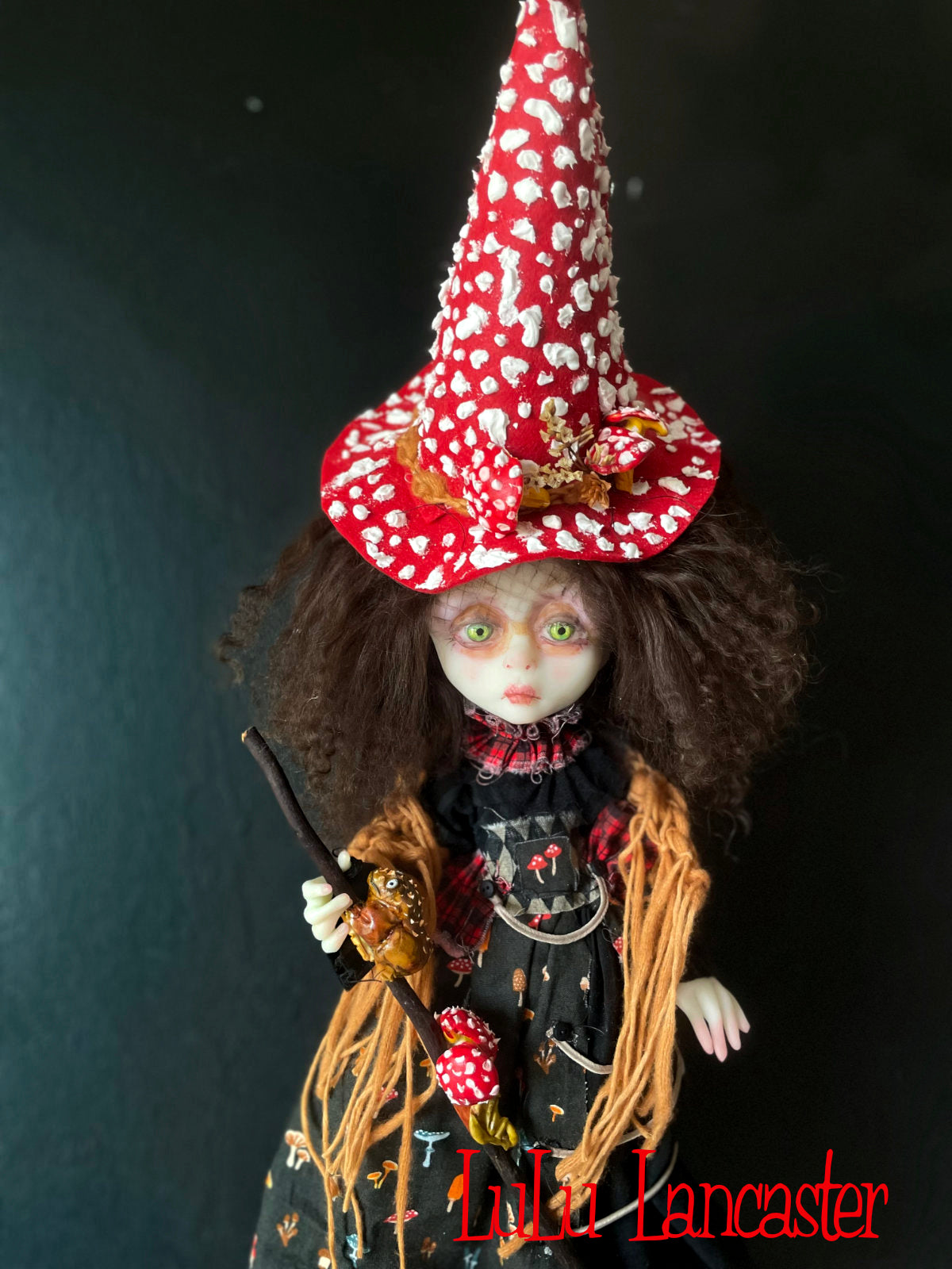 Arista Amanita Mushroom hunter Witch Original LuLu Lancaster Art Doll