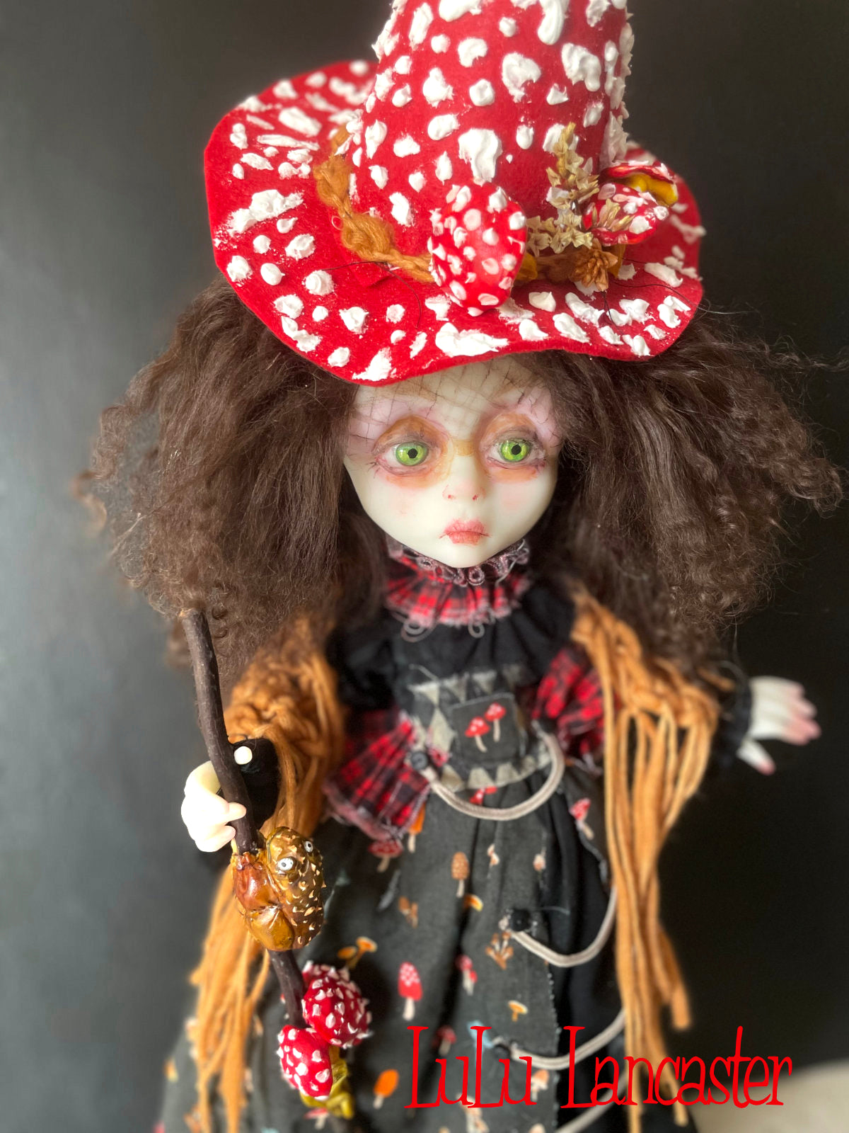 Arista Amanita Mushroom hunter Witch Original LuLu Lancaster Art Doll