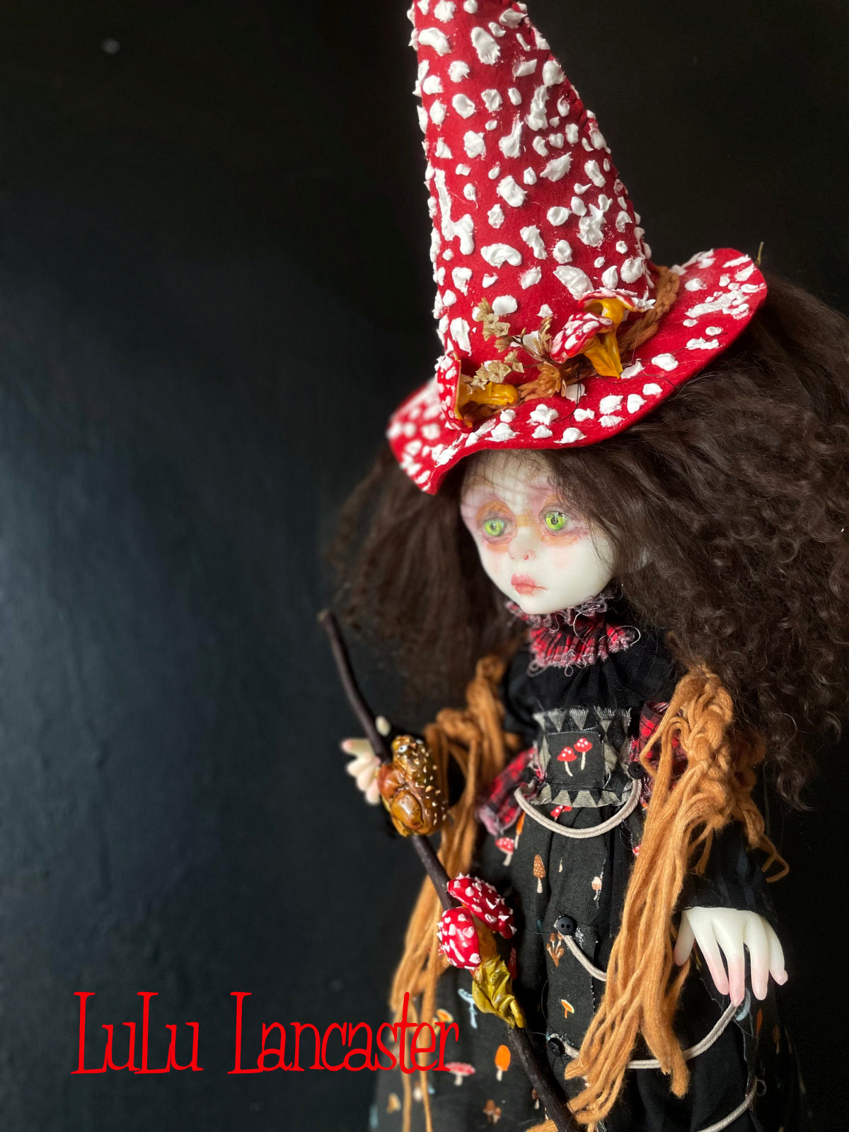 Arista Amanita Mushroom hunter Witch Original LuLu Lancaster Art Doll