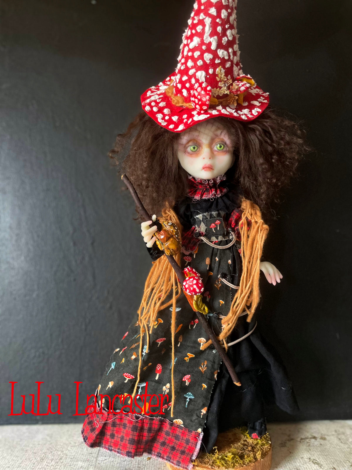 Arista Amanita Mushroom hunter Witch Original LuLu Lancaster Art Doll