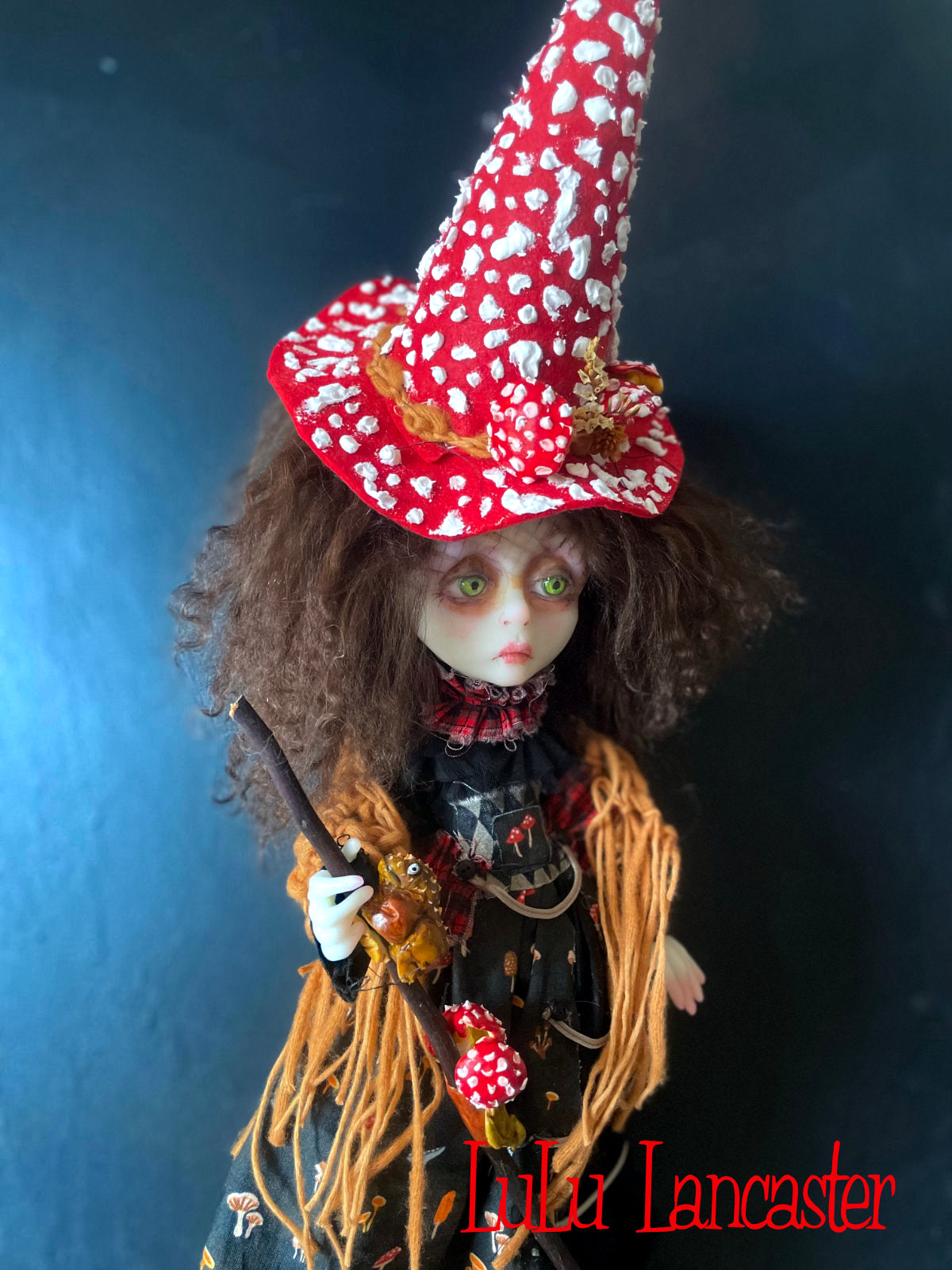 Arista Amanita Mushroom hunter Witch Original LuLu Lancaster Art Doll