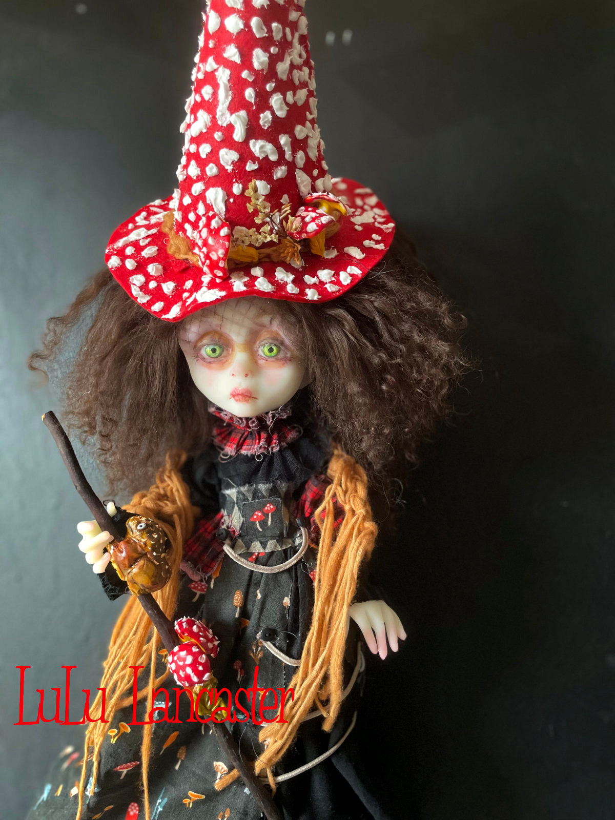 Arista Amanita Mushroom hunter Witch Original LuLu Lancaster Art Doll