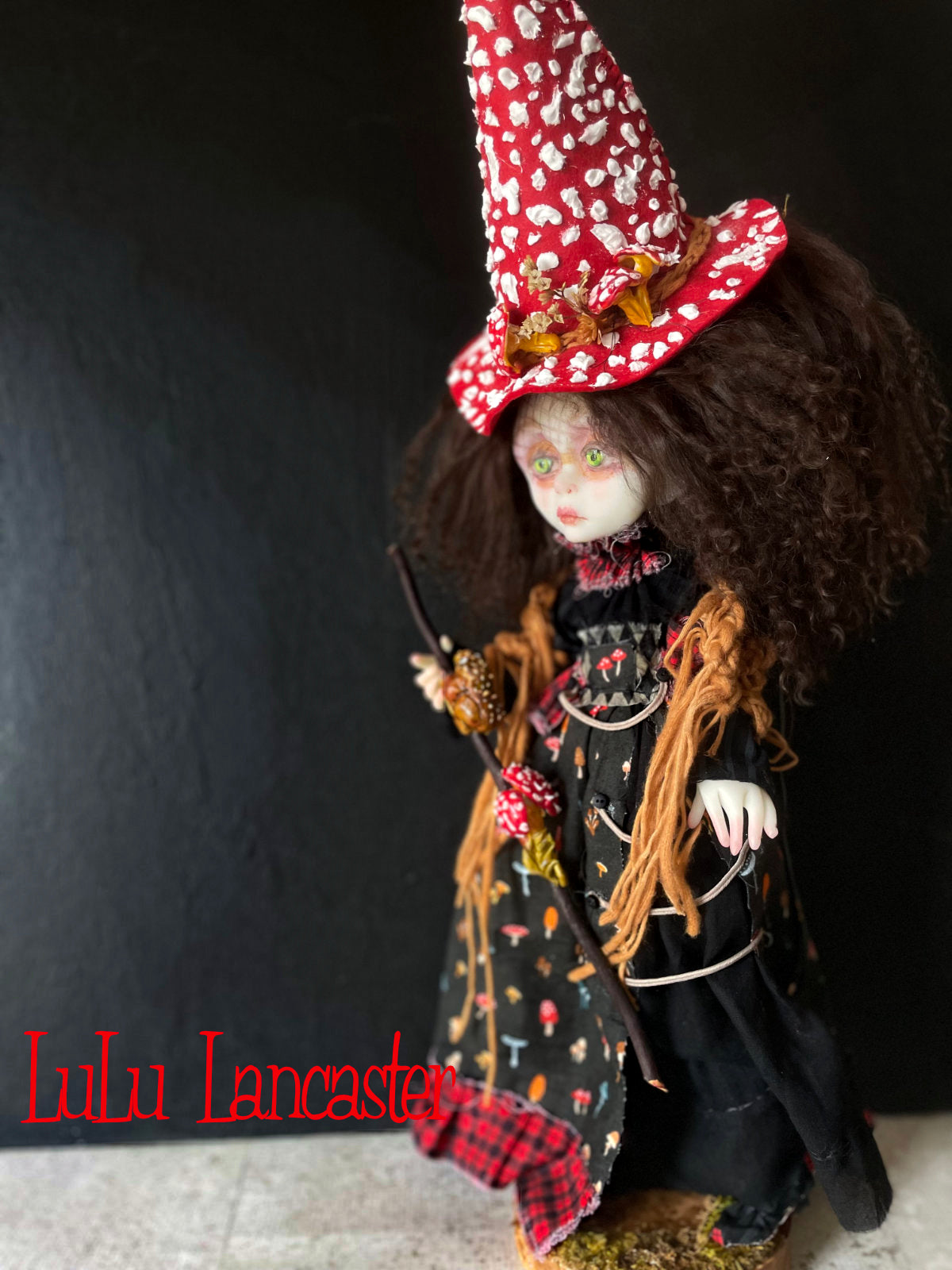 Arista Amanita Mushroom hunter Witch Original LuLu Lancaster Art Doll