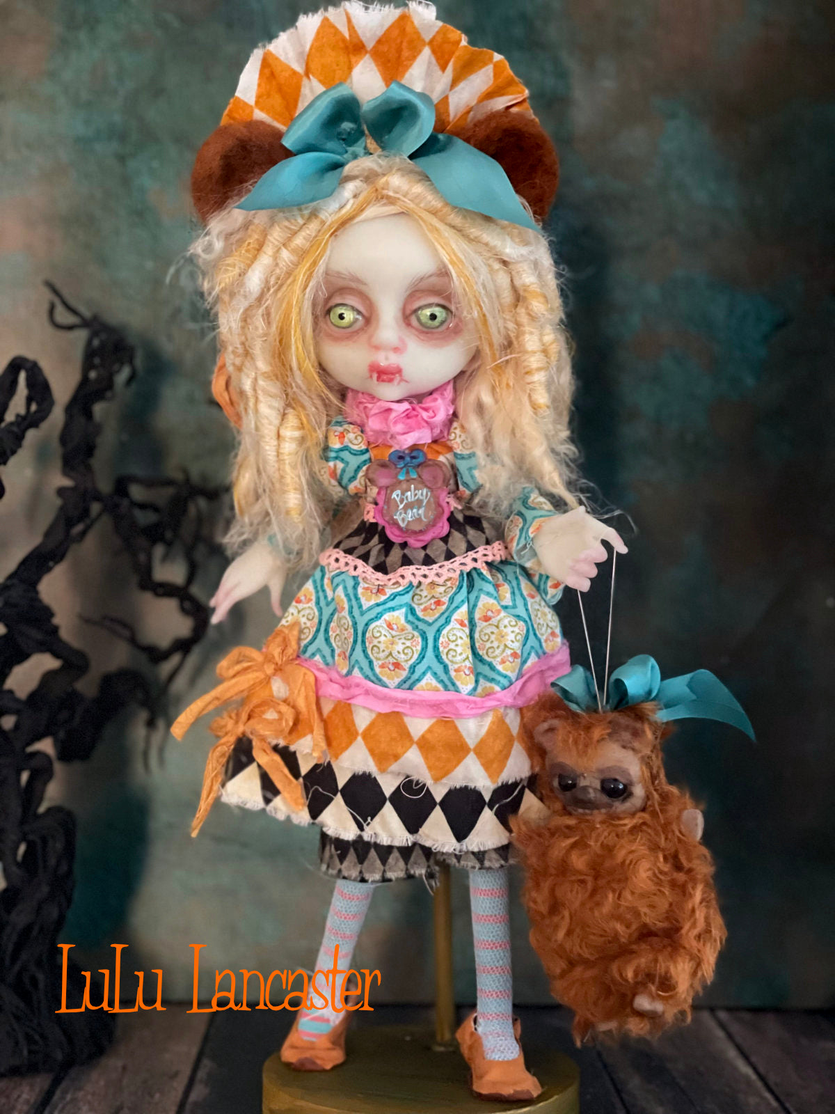 Baby Bear Vampire Goldi Goth Fairytale Original LuLu Lancaster Art Doll