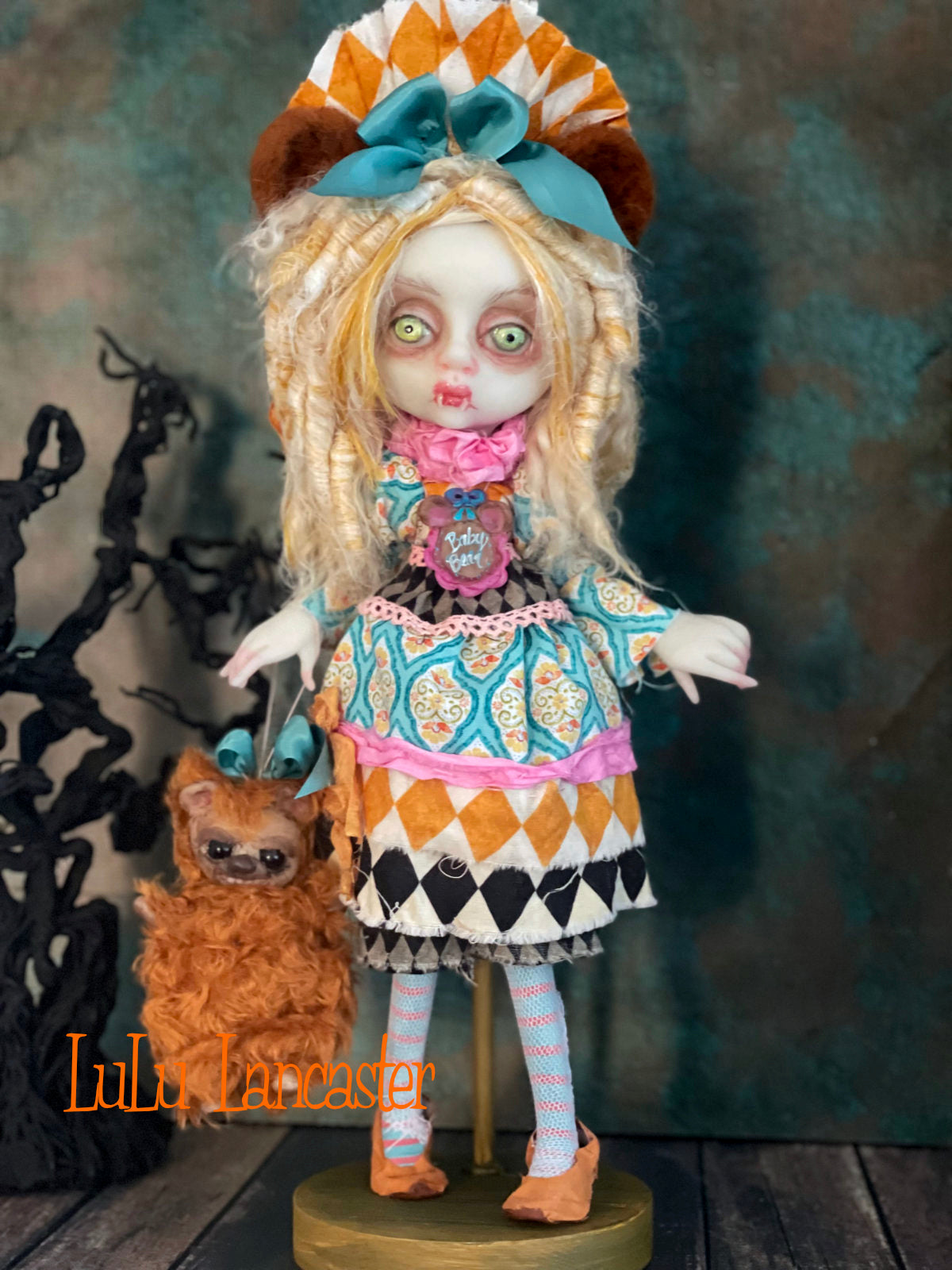 Baby Bear Vampire Goldi Goth Fairytale Original LuLu Lancaster Art Doll