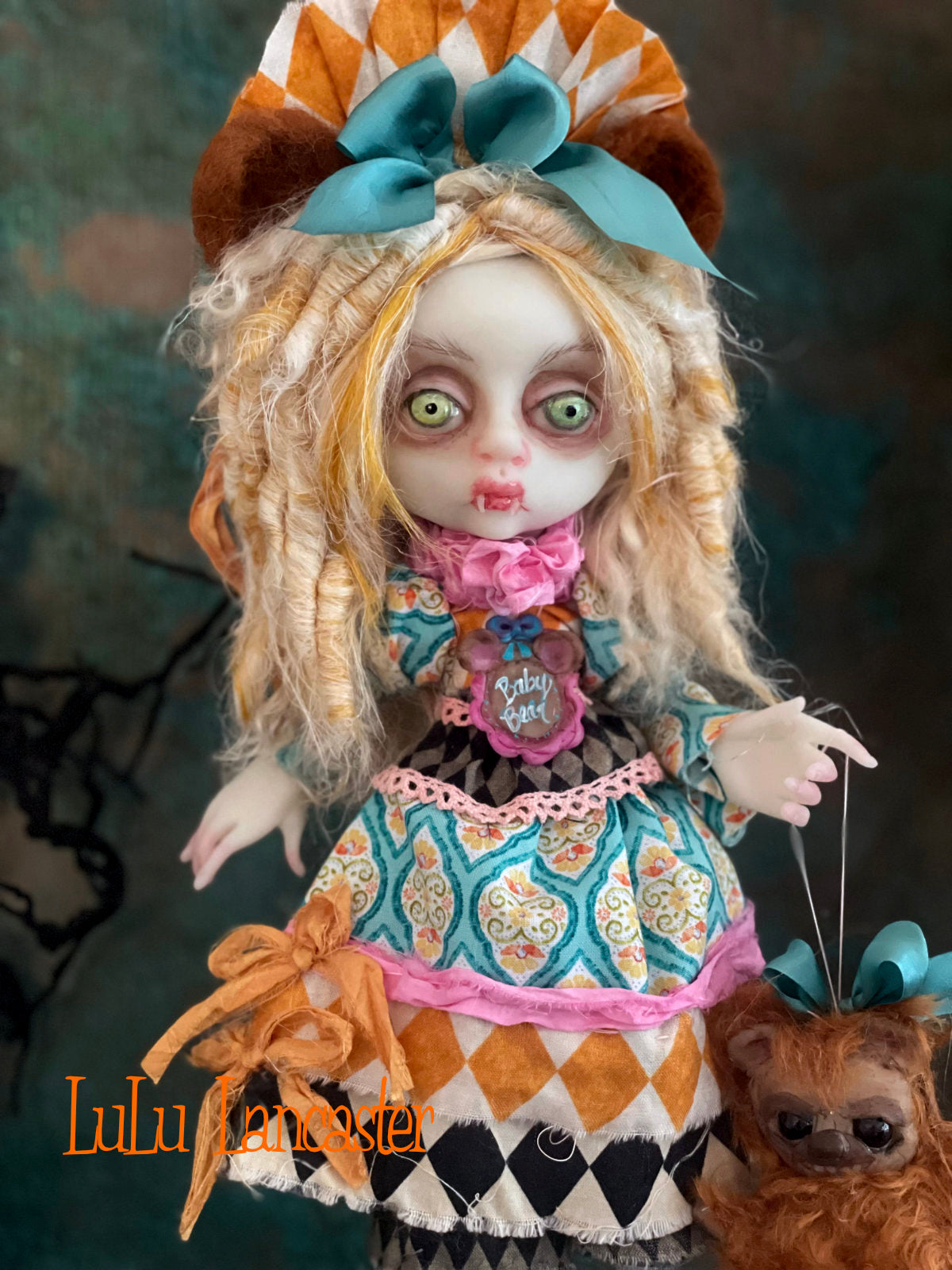 Baby Bear Vampire Goldi Goth Fairytale Original LuLu Lancaster Art Doll