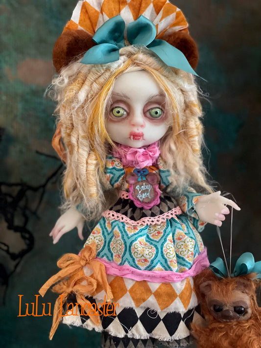 Baby Bear Vampire Goldi Goth Fairytale Original LuLu Lancaster Art Doll