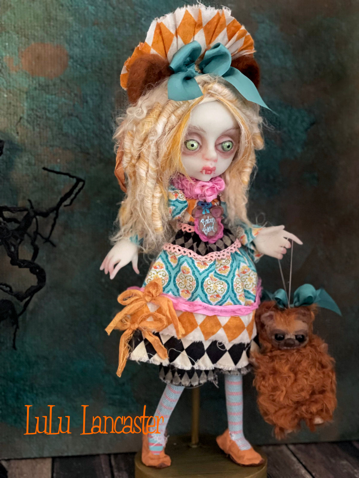 Baby Bear Vampire Goldi Goth Fairytale Original LuLu Lancaster Art Doll