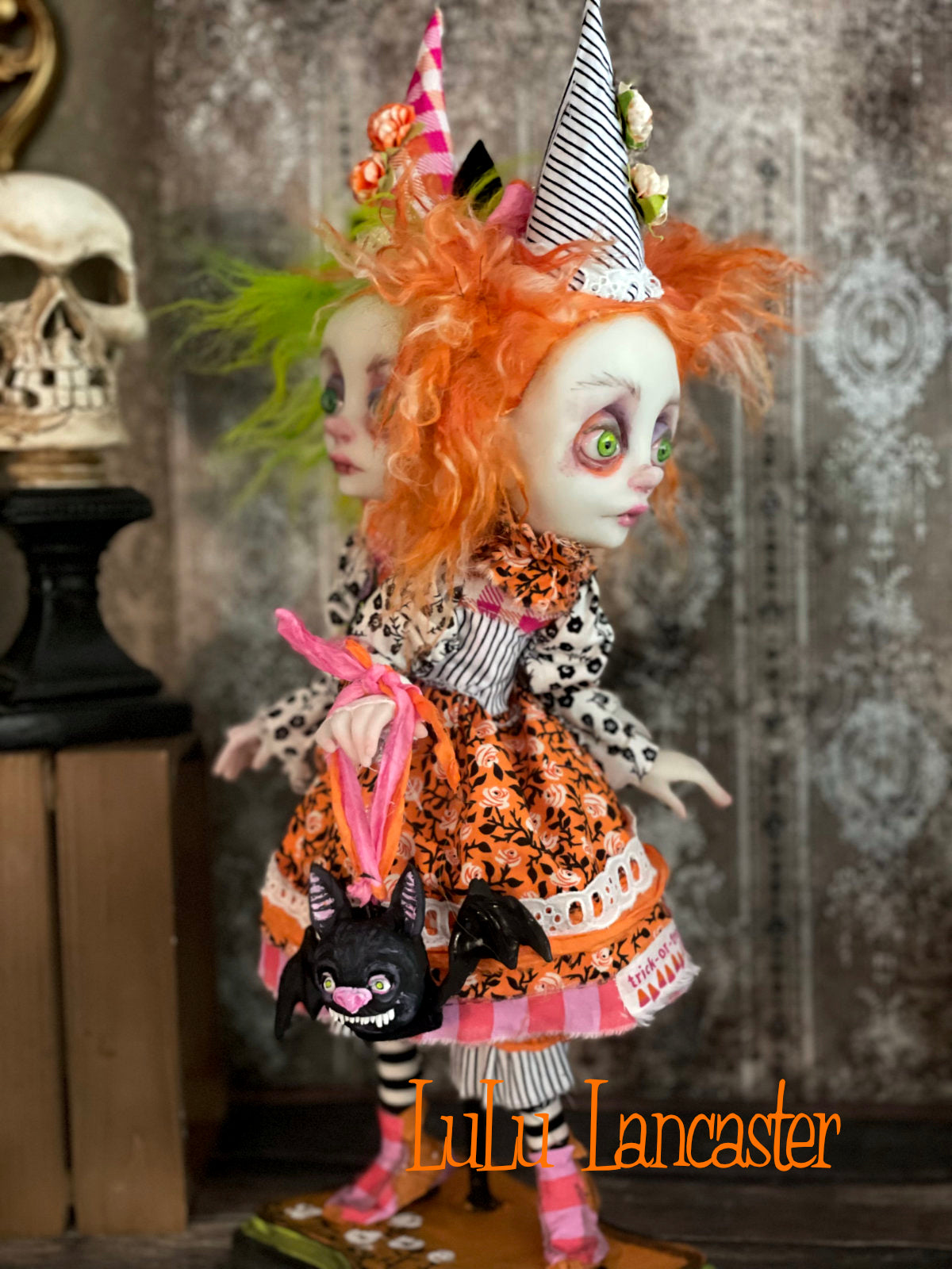 Batty Beth Conjoined Halloween Twins Original LuLu Lancaster Art Doll