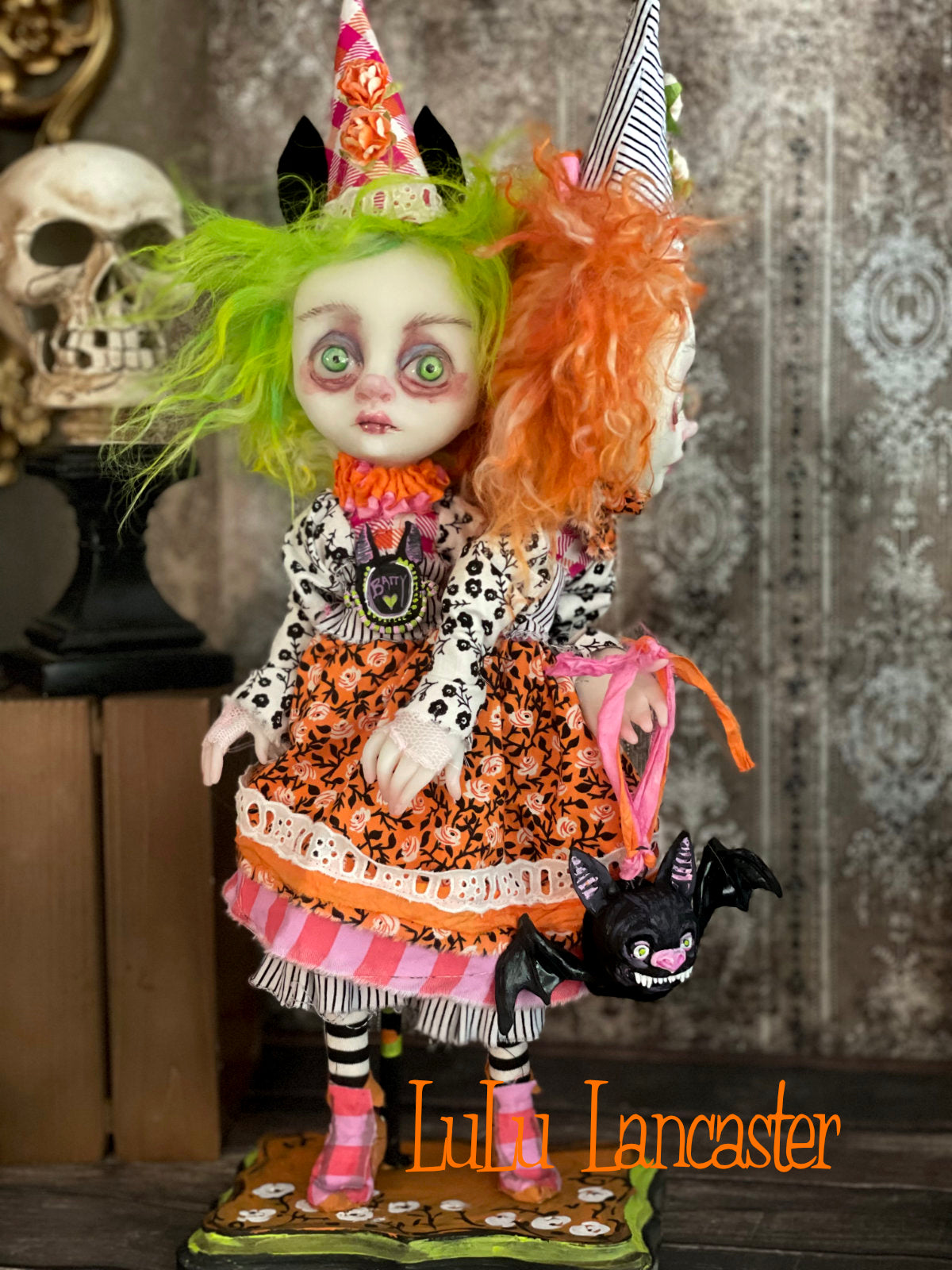 Batty Beth Conjoined Halloween Twins Original LuLu Lancaster Art Doll