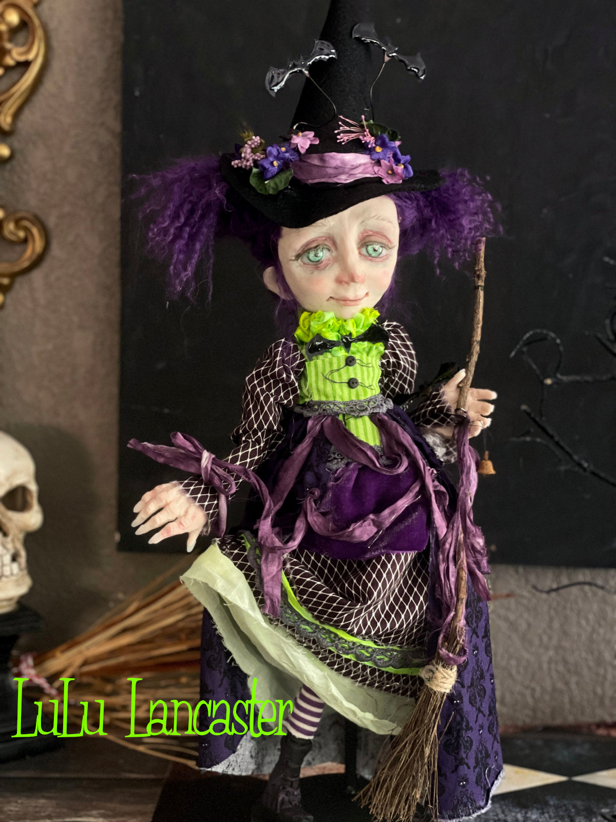 Batty Bonnie the Wickety witch Original LuLu Lancaster Halloween Art Doll