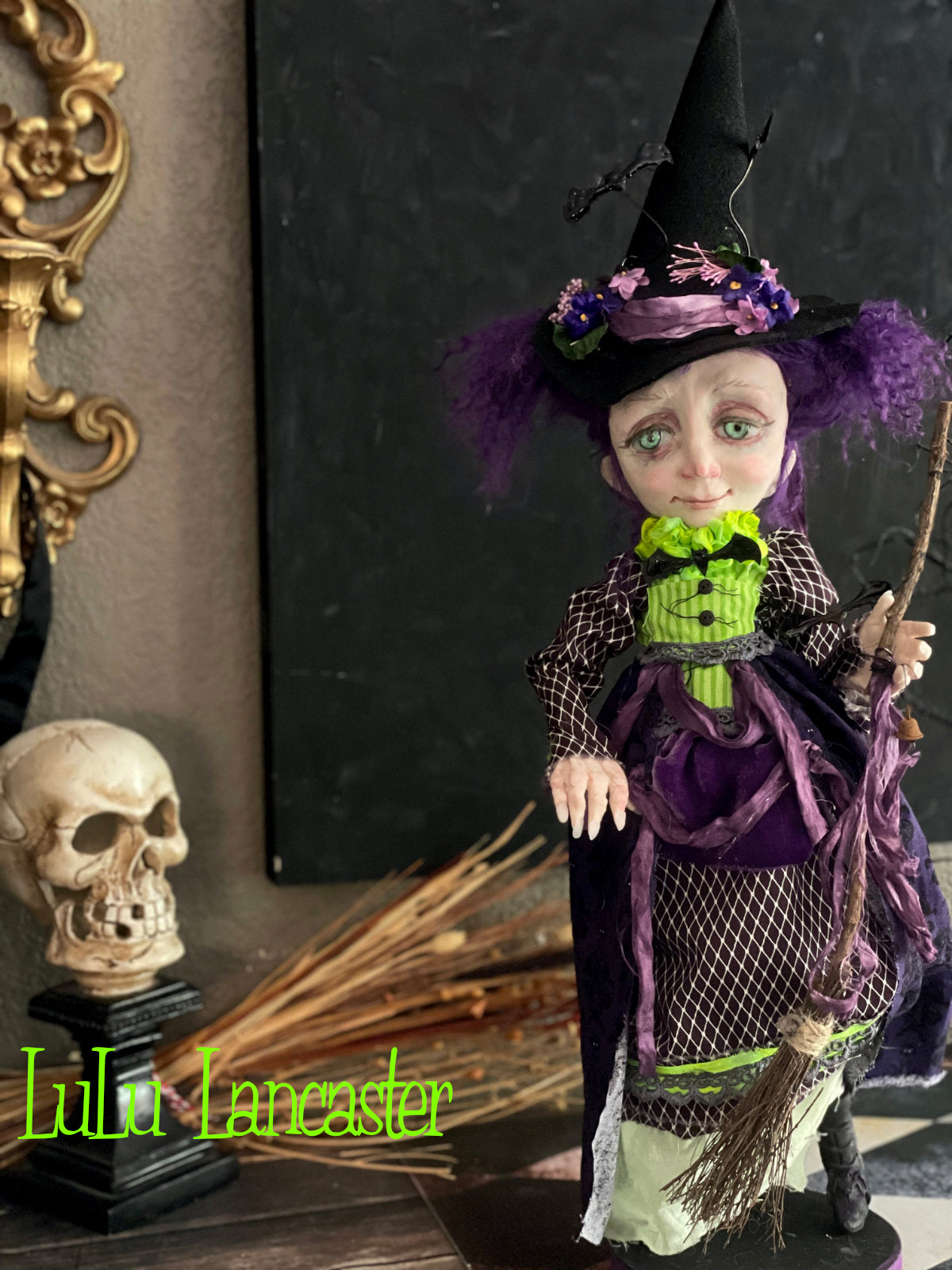 Batty Bonnie the Wickety witch Original LuLu Lancaster Halloween Art Doll