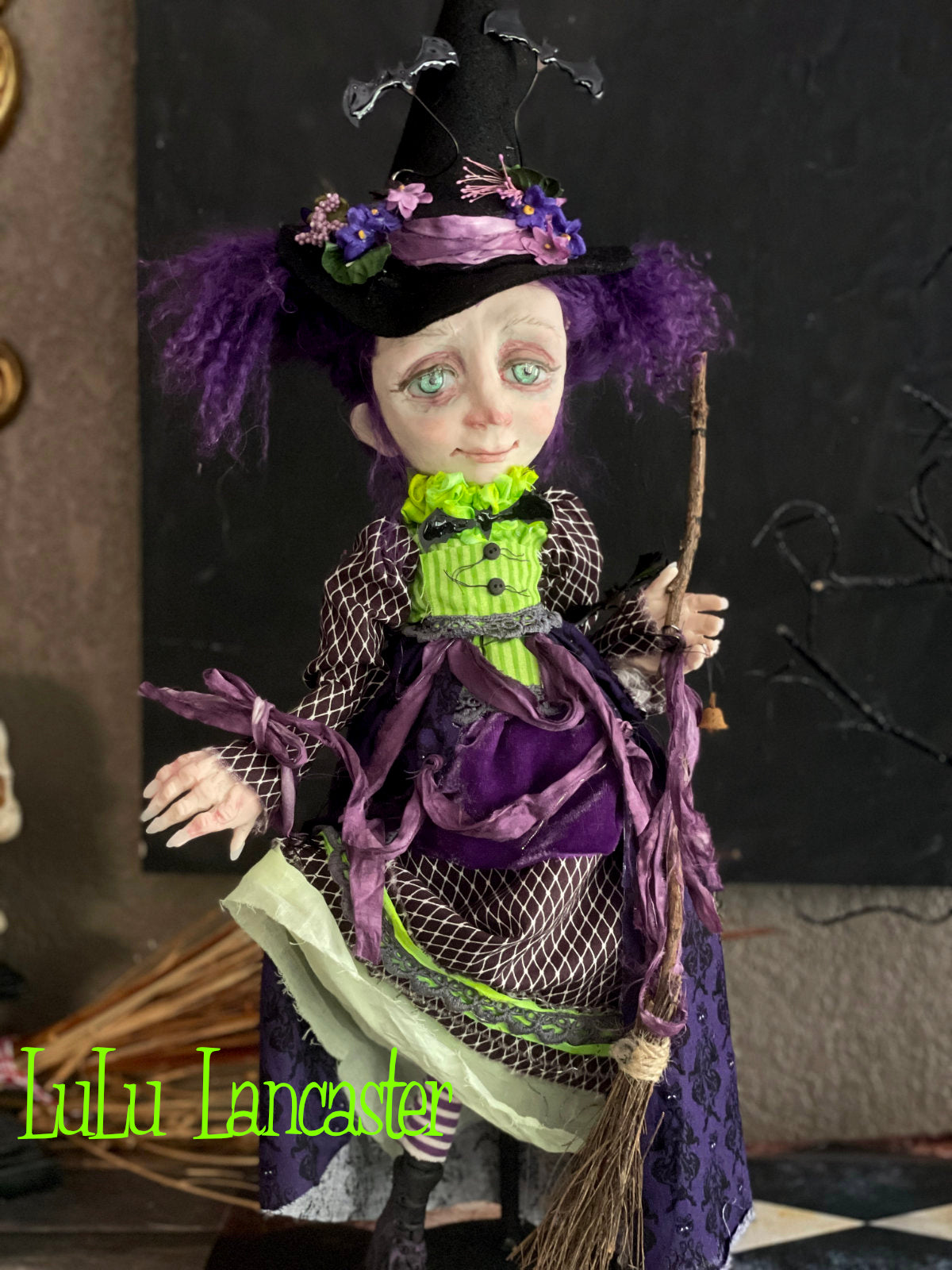 Batty Bonnie the Wickety witch Original LuLu Lancaster Halloween Art Doll