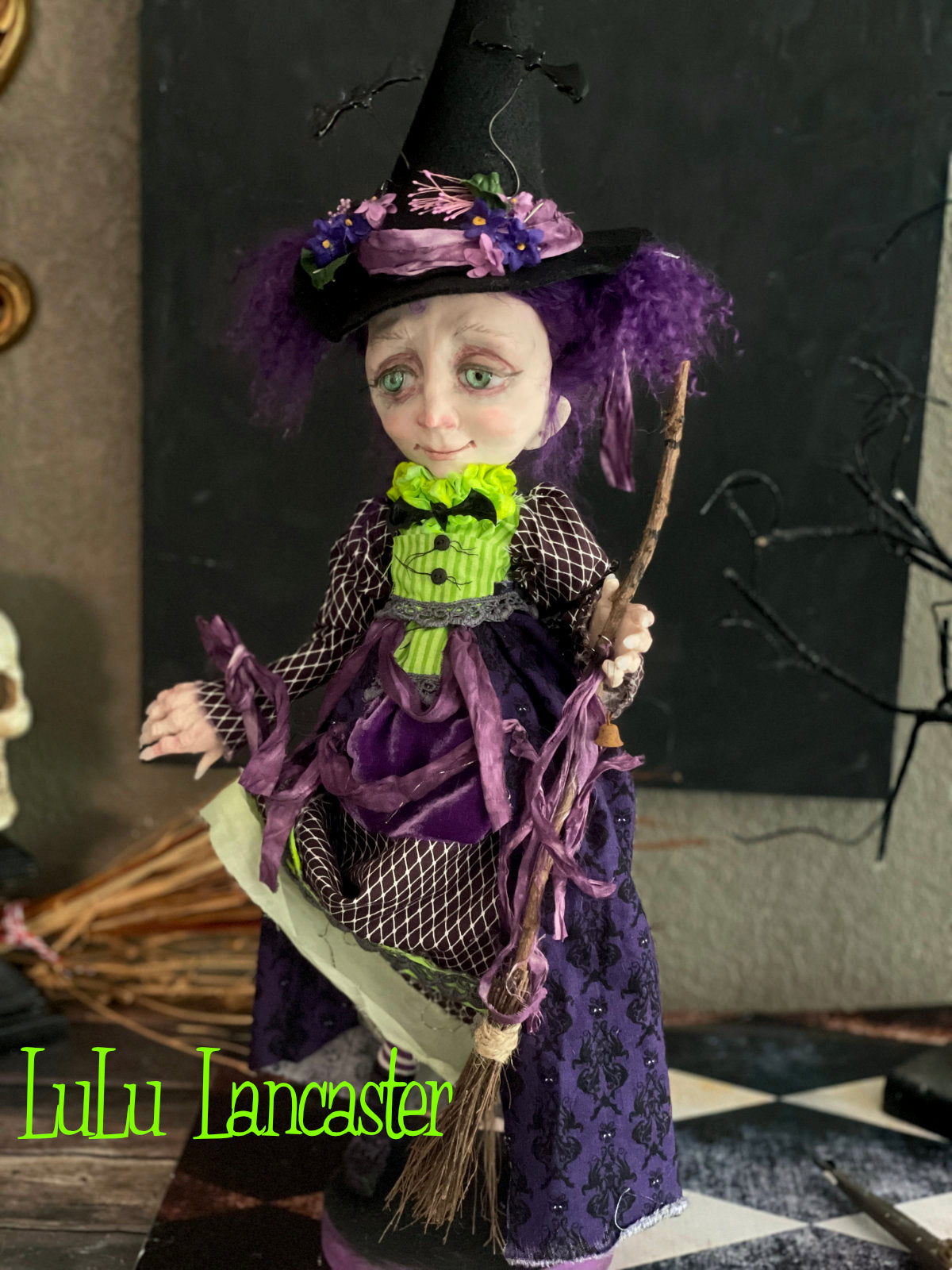 Batty Bonnie the Wickety witch Original LuLu Lancaster Halloween Art Doll