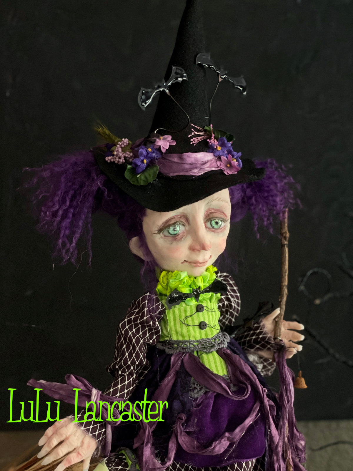 Batty Bonnie the Wickety witch Original LuLu Lancaster Halloween Art Doll