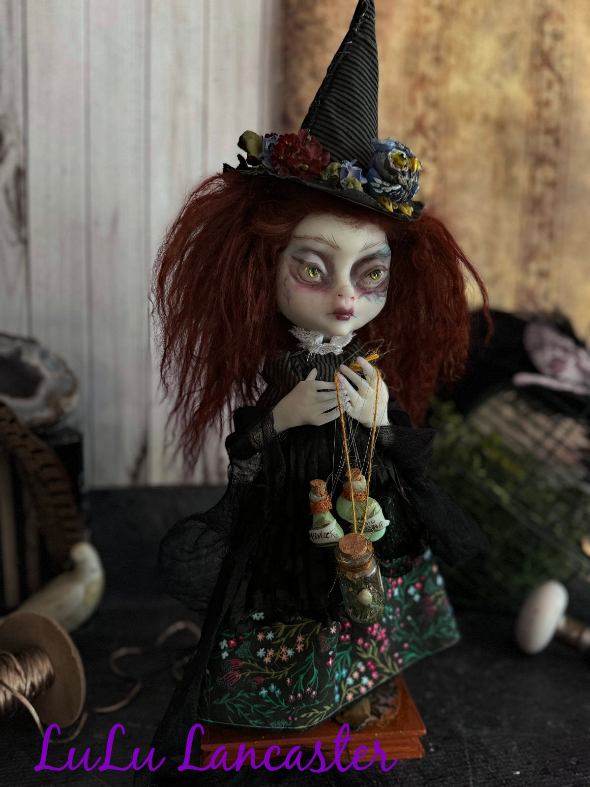 BellaDonna the Botanist mini Witchy Original LuLu Lancaster Art Doll