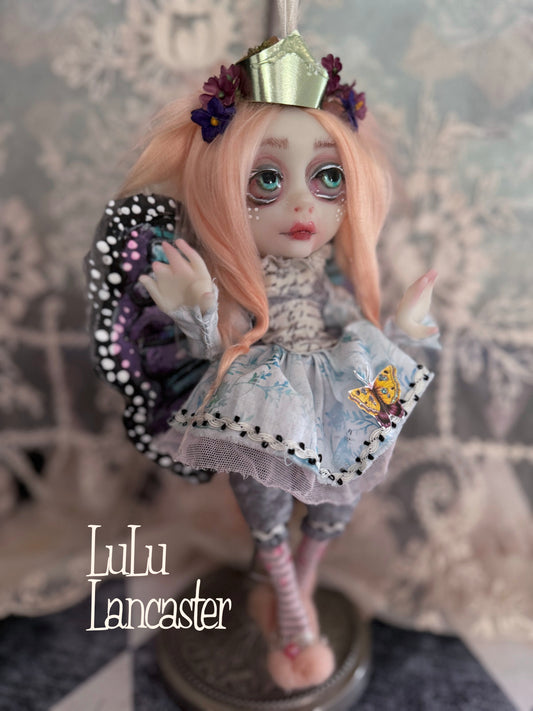 Berry Flutter Mini Hanging Butterfly Original LuLu Lancaster Art Doll
