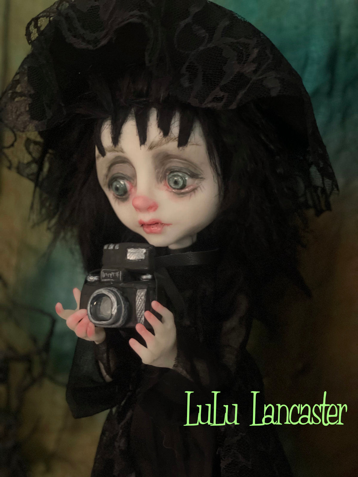 Lydia and tiny Beetlejuice Original LuLu Lancaster Art Doll