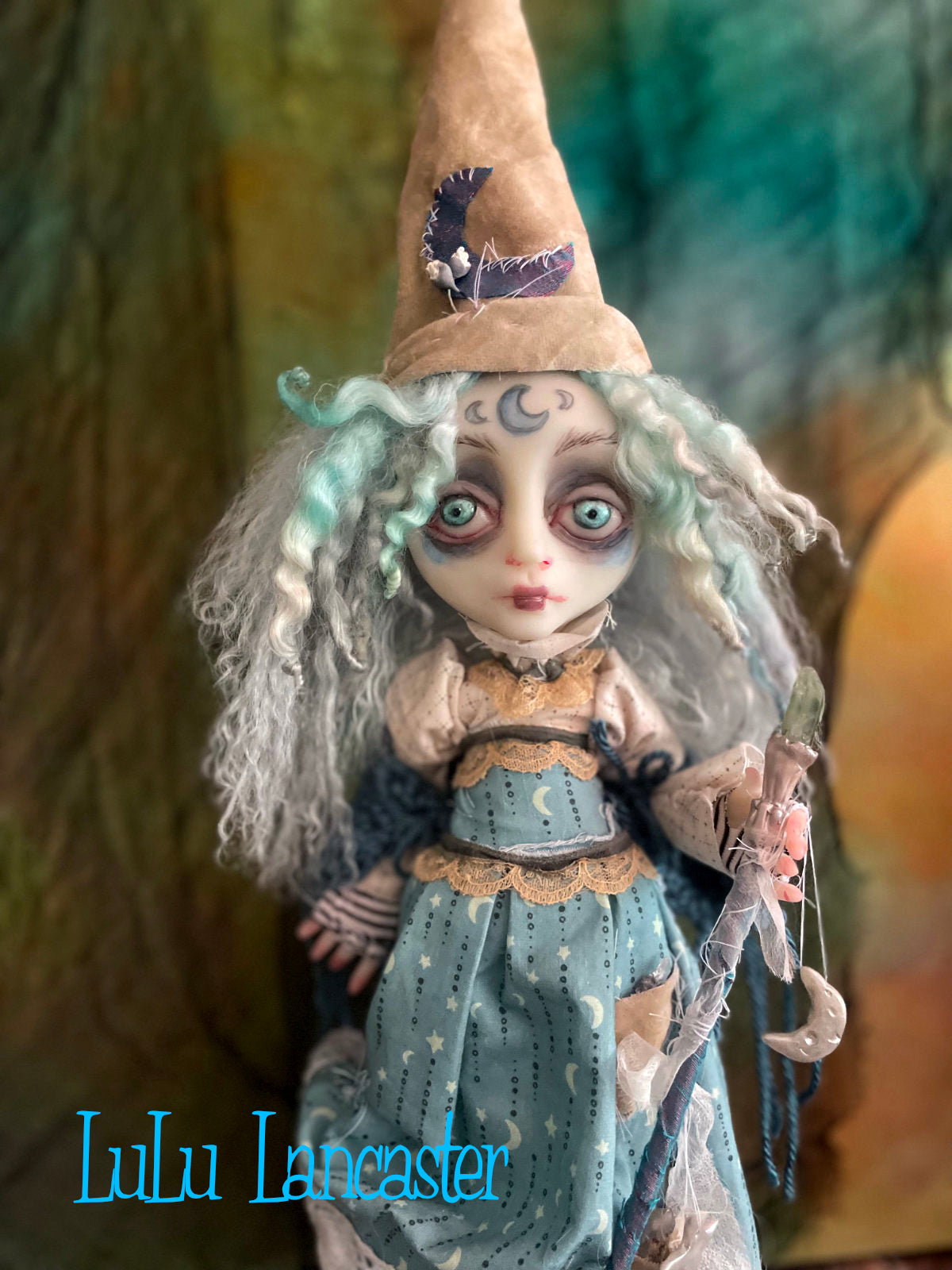 Cian the Witch of the waning crescent Moon Original LuLu Lancaster Art Doll