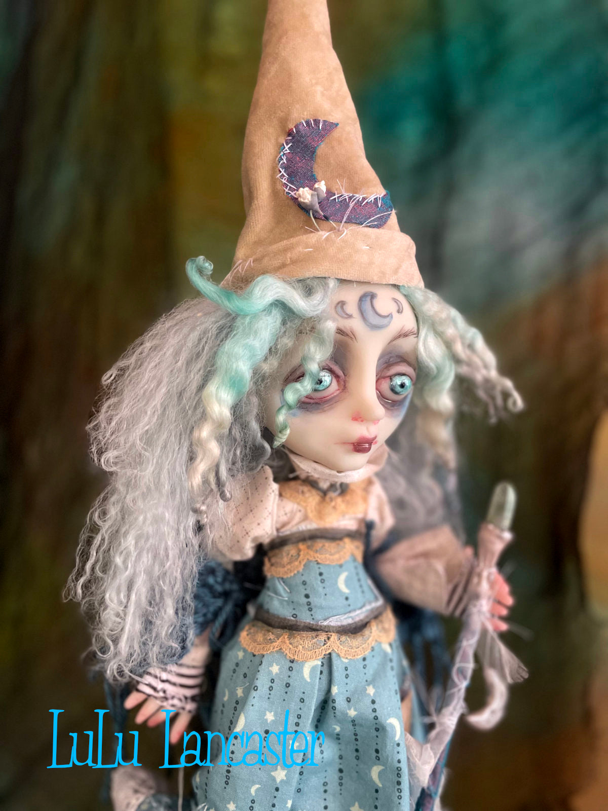 Cian the Witch of the waning crescent Moon Original LuLu Lancaster Art Doll