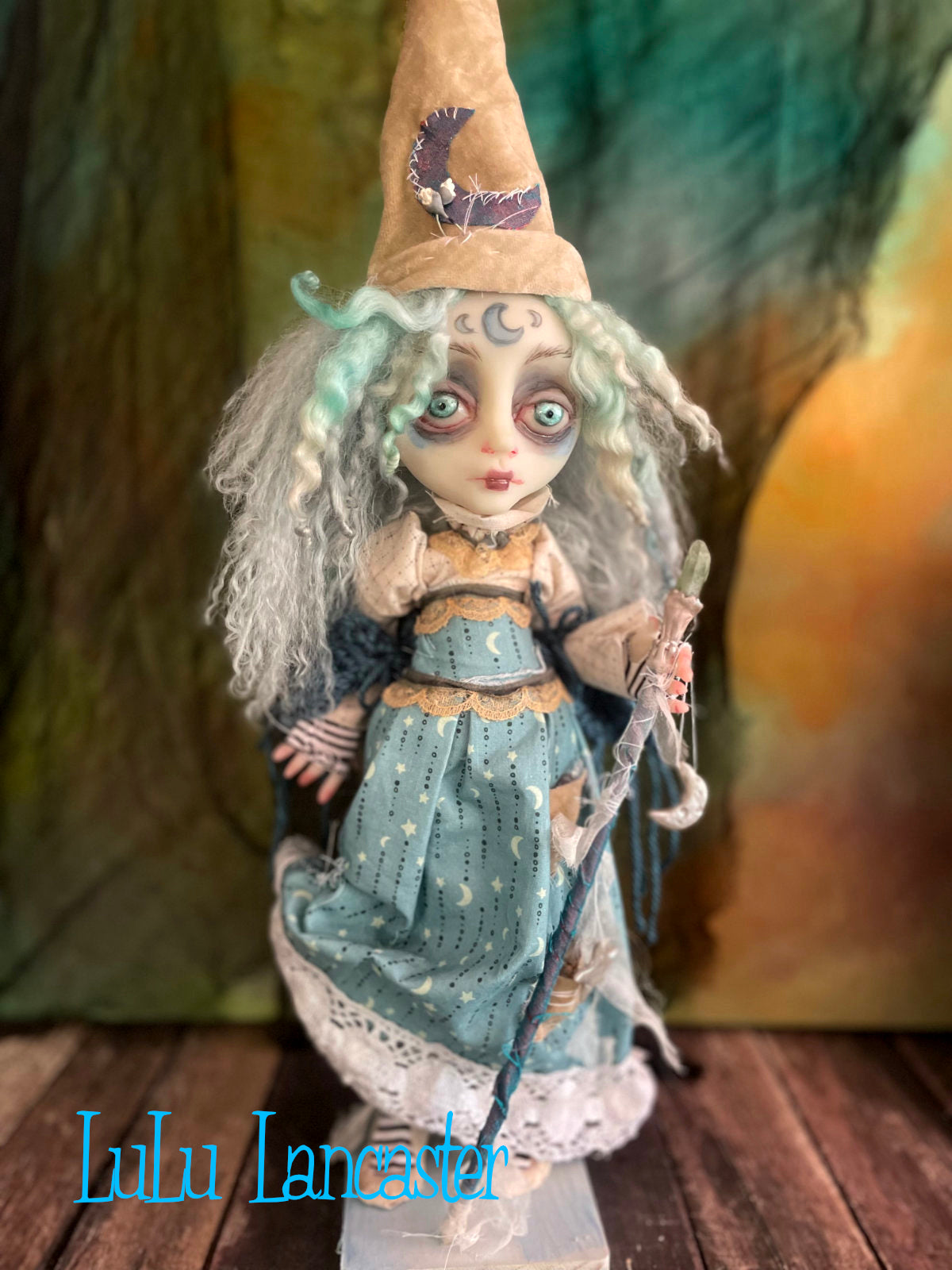 Cian the Witch of the waning crescent Moon Original LuLu Lancaster Art Doll