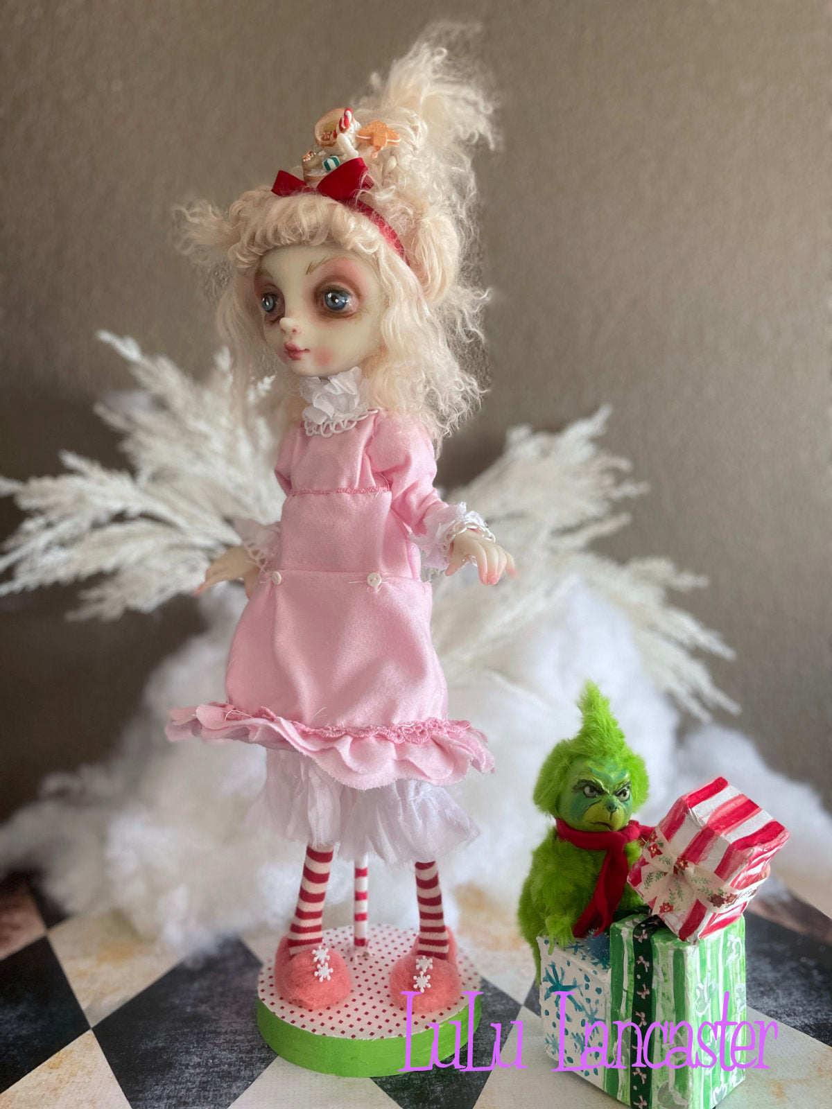 CindyLou and Baby Grinchy LuLu's Holiday Original LuLu Lancaster Art Doll