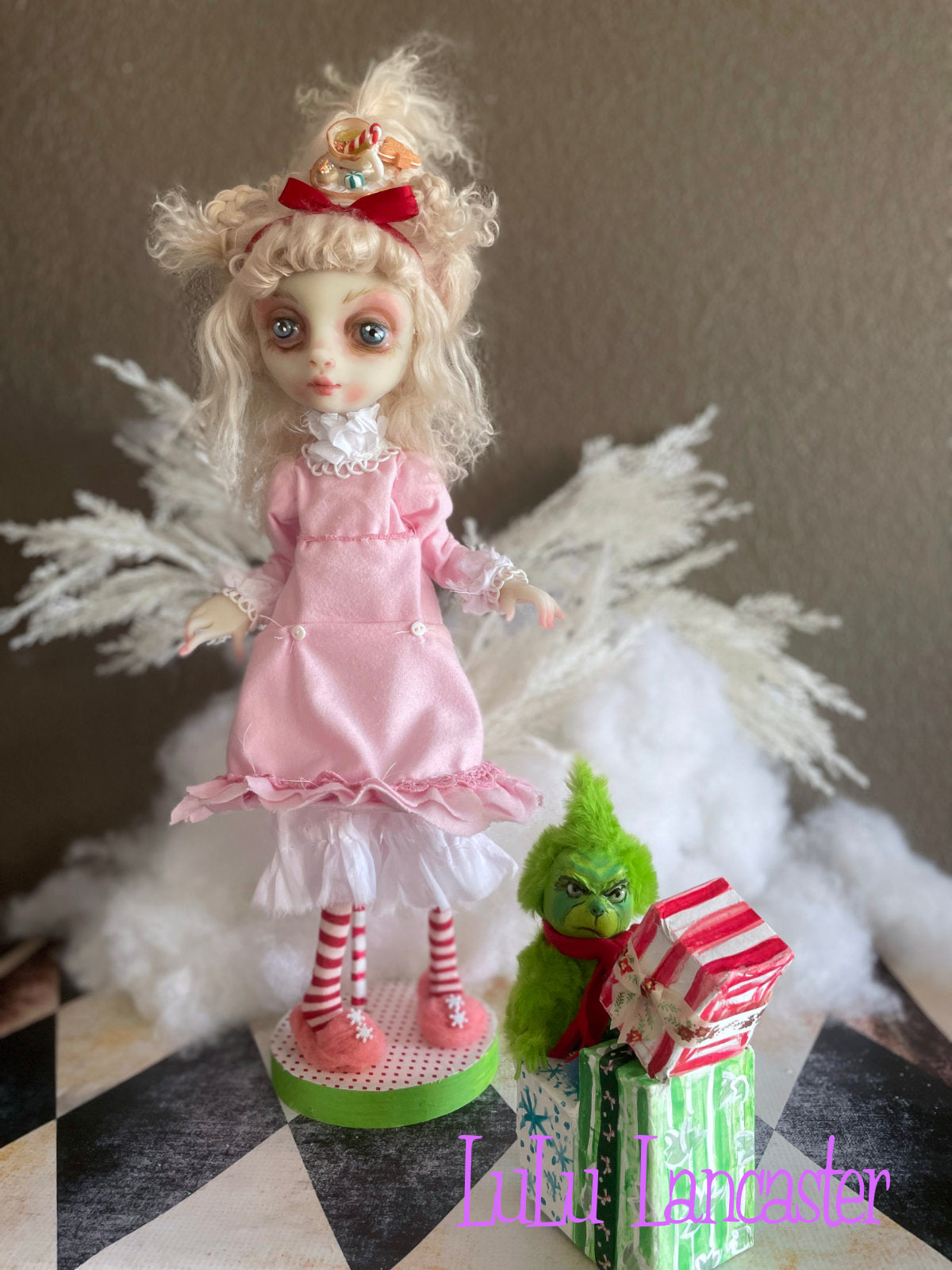 CindyLou and Baby Grinchy LuLu's Holiday Original LuLu Lancaster Art Doll