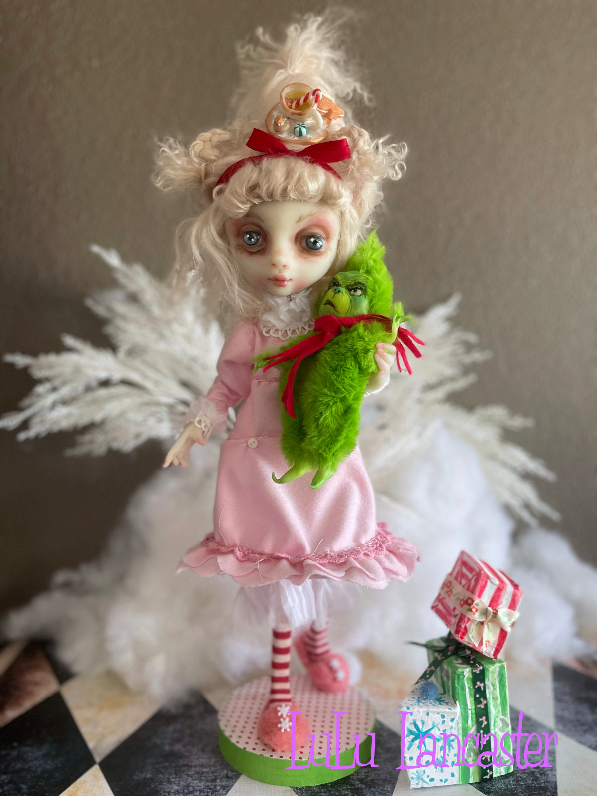 CindyLou and Baby Grinchy LuLu's Holiday Original LuLu Lancaster Art Doll