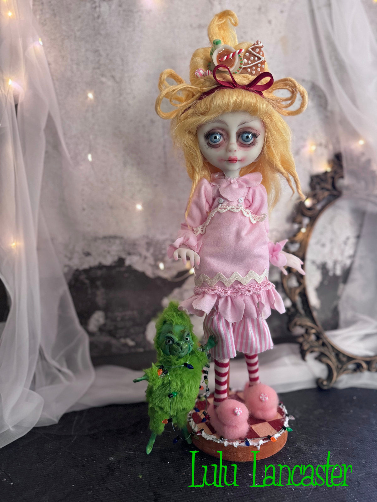 CindyLou and Baby Grinchy LuLu's Holiday Original LuLu Lancaster Art Doll