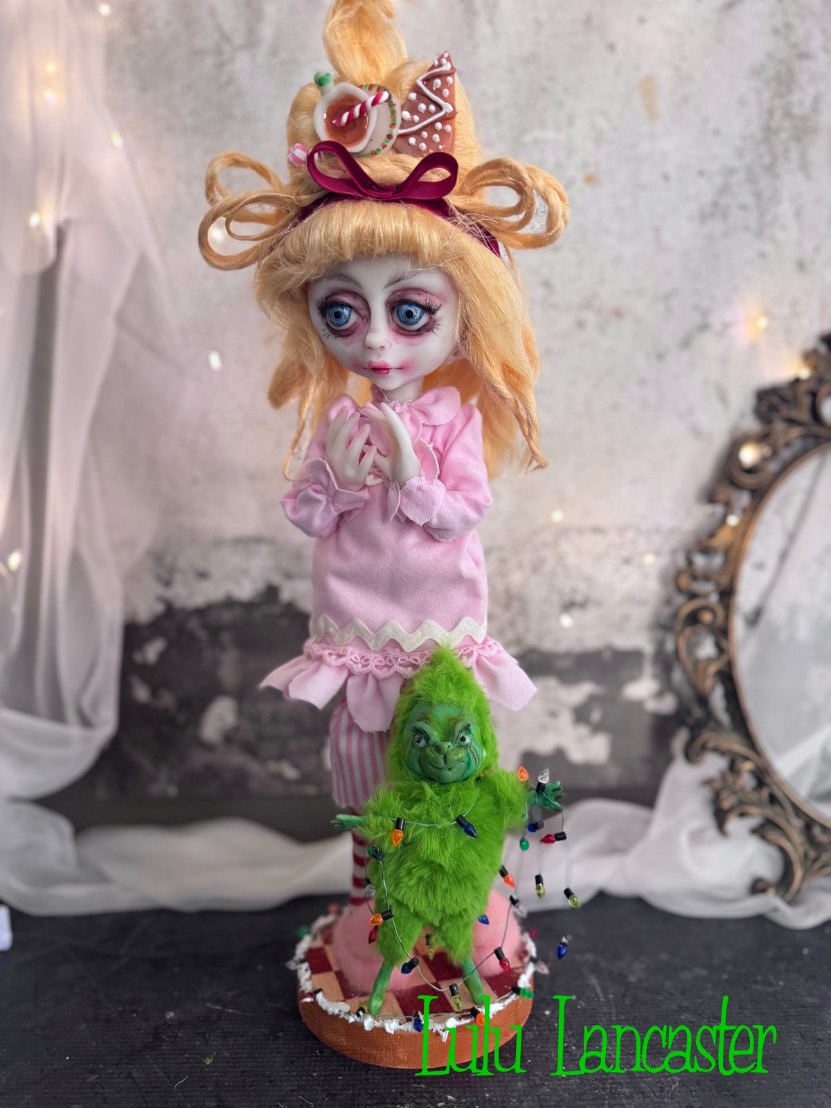 CindyLou and Baby Grinchy LuLu's Holiday Original LuLu Lancaster Art Doll