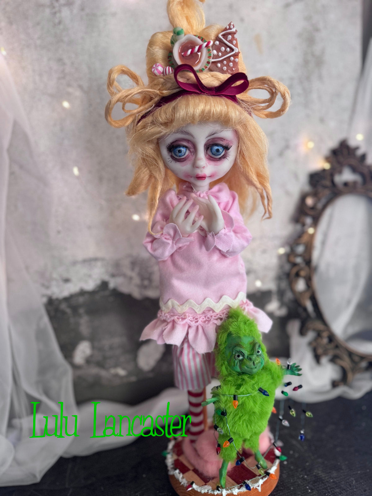 CindyLou and Baby Grinchy LuLu's Holiday Original LuLu Lancaster Art Doll