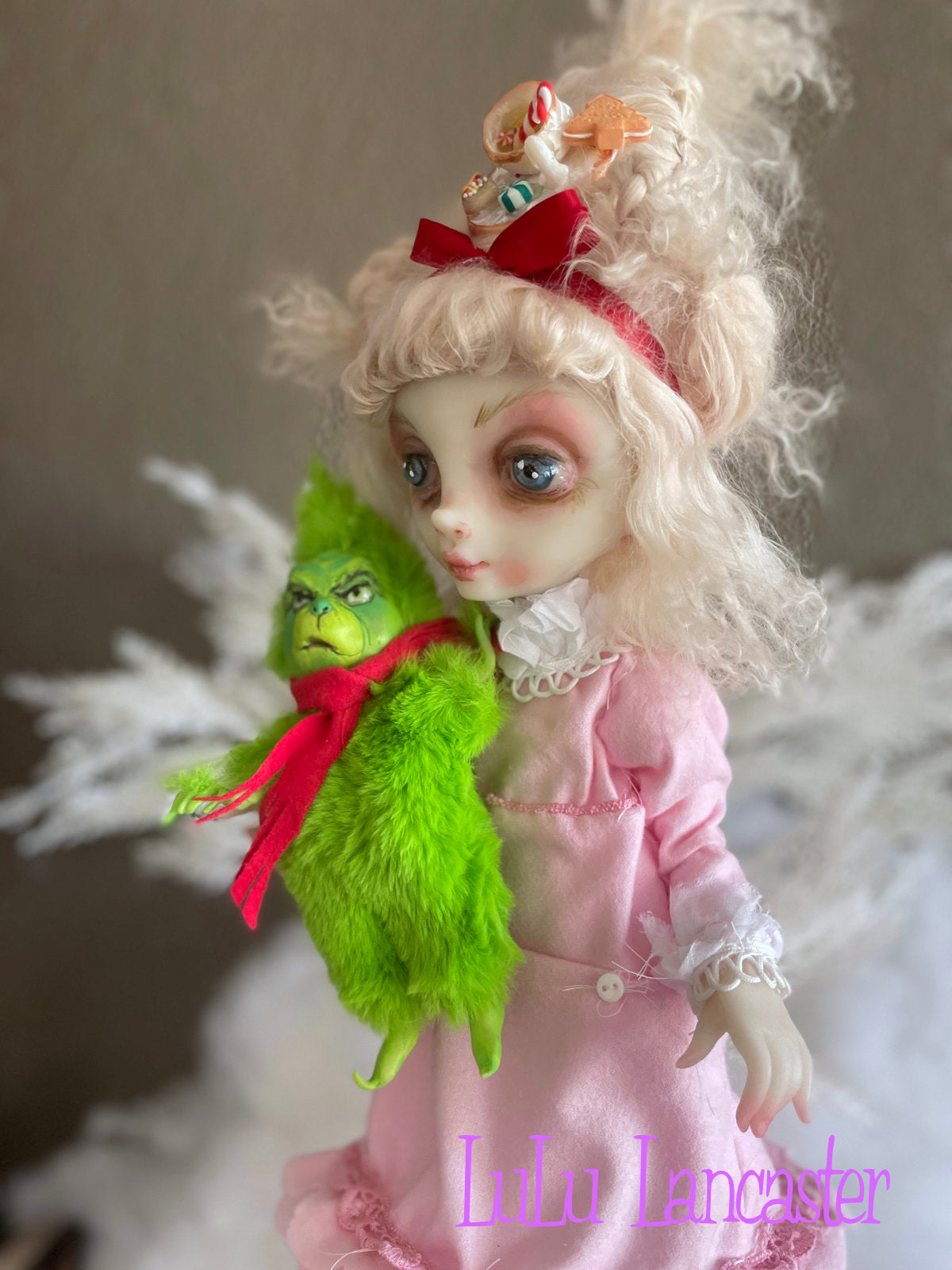 CindyLou and Baby Grinchy LuLu's Holiday Original LuLu Lancaster Art Doll