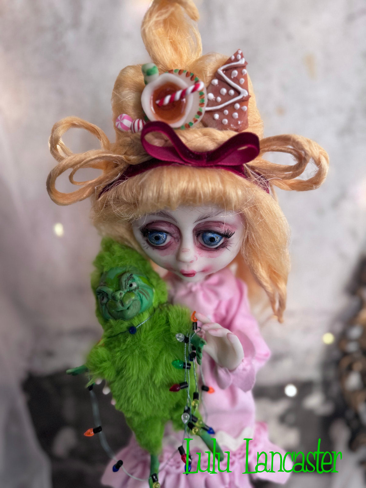 CindyLou and Baby Grinchy LuLu's Holiday Original LuLu Lancaster Art Doll