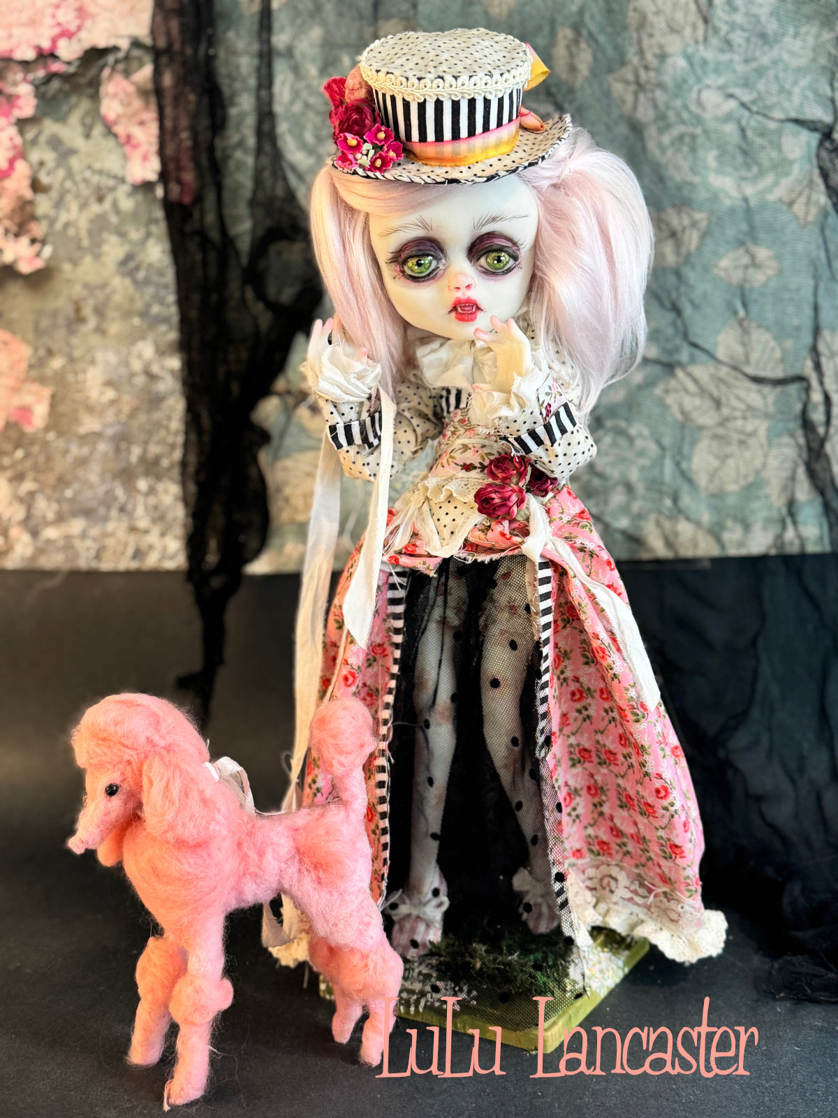 Claudine DuFang and Bijou-Fang the poodle Springtime Vampires~ Original Lulu Lancaster Art Doll