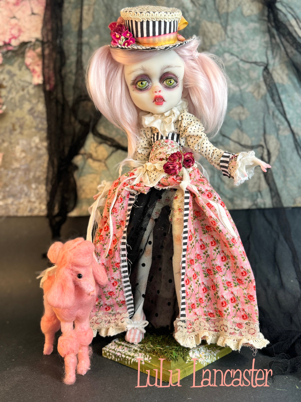 Claudine DuFang and Bijou-Fang the poodle Springtime Vampires~ Original Lulu Lancaster Art Doll