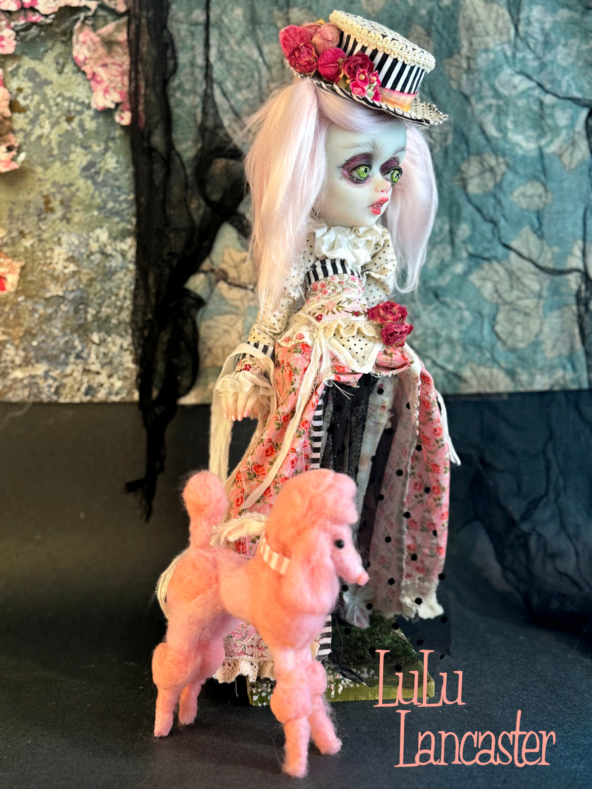 Claudine DuFang and Bijou-Fang the poodle Springtime Vampires~ Original Lulu Lancaster Art Doll