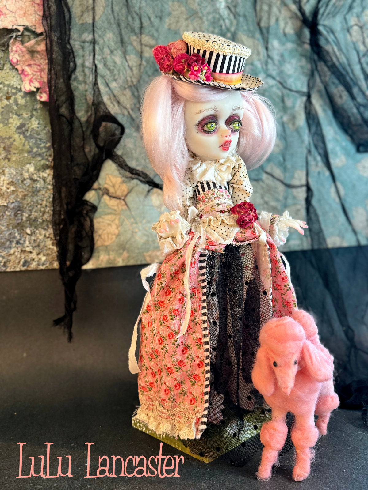Claudine DuFang and Bijou-Fang the poodle Springtime Vampires~ Original Lulu Lancaster Art Doll