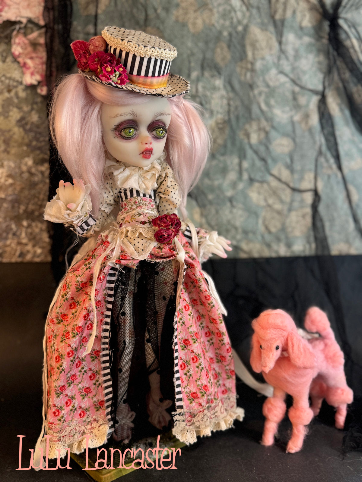 Claudine DuFang and Bijou-Fang the poodle Springtime Vampires~ Original Lulu Lancaster Art Doll