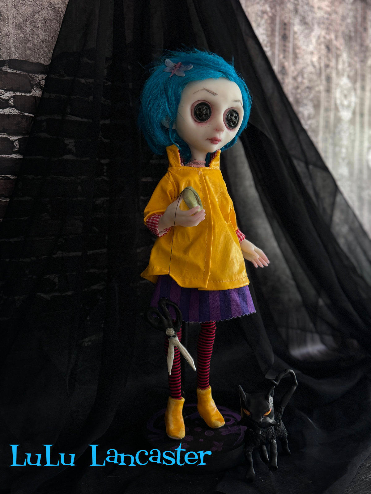 Coraline Button eyes~ Original LuLu Lancaster Art Doll