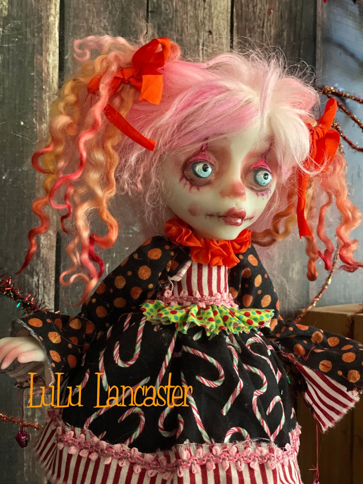 Cotton Jingles and Meg Creepmas clown Christmas winter Original LuLu Lancaster Art Doll