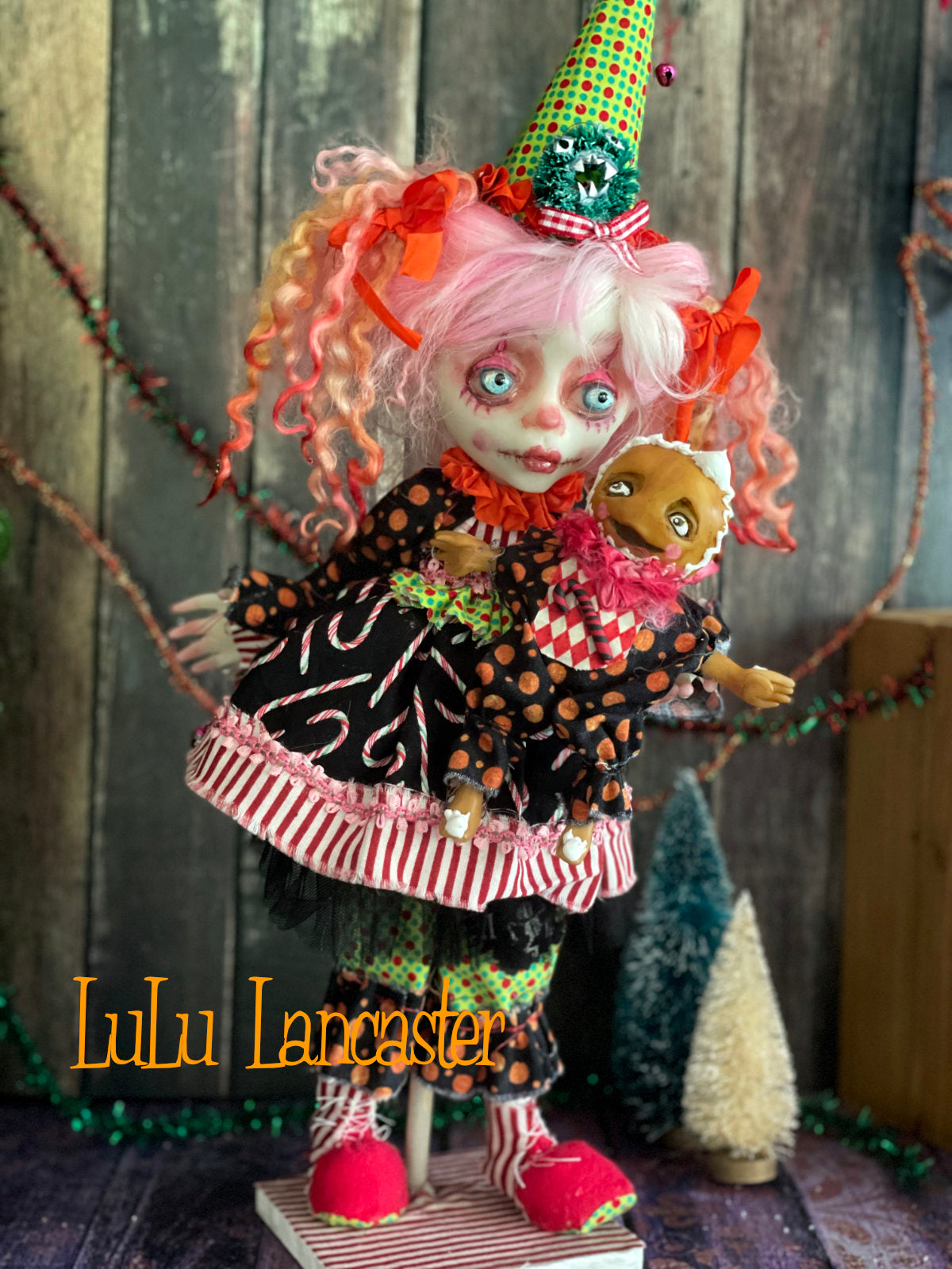 Cotton Jingles and Meg Creepmas clown Christmas winter Original LuLu Lancaster Art Doll