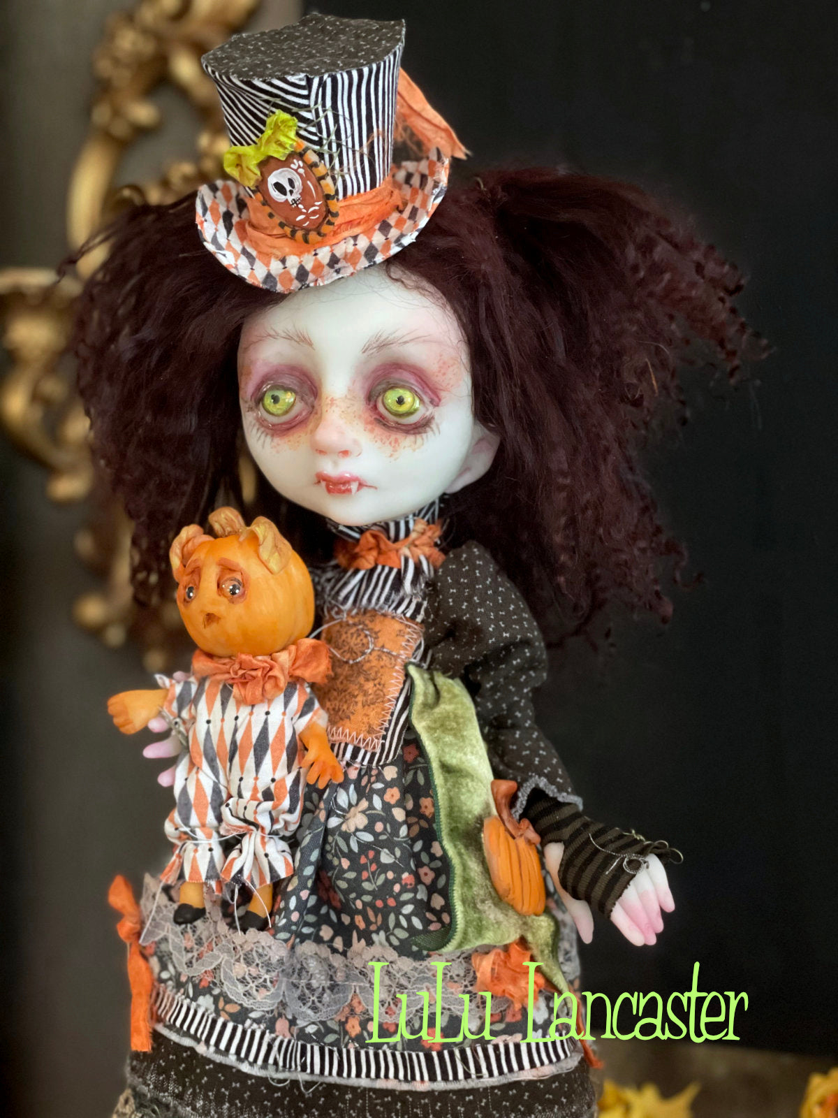 Daciana Pumpkin patch Vampire Original LuLu Lancaster Halloween Art Dolls
