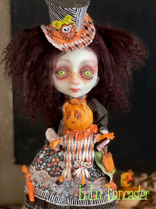Daciana Pumpkin patch Vampire Original LuLu Lancaster Halloween Art Dolls