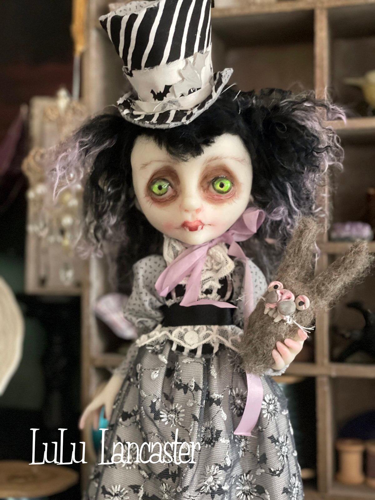 Dana the Biter Spring Goth Girl Original LuLu Lancaster Art Doll