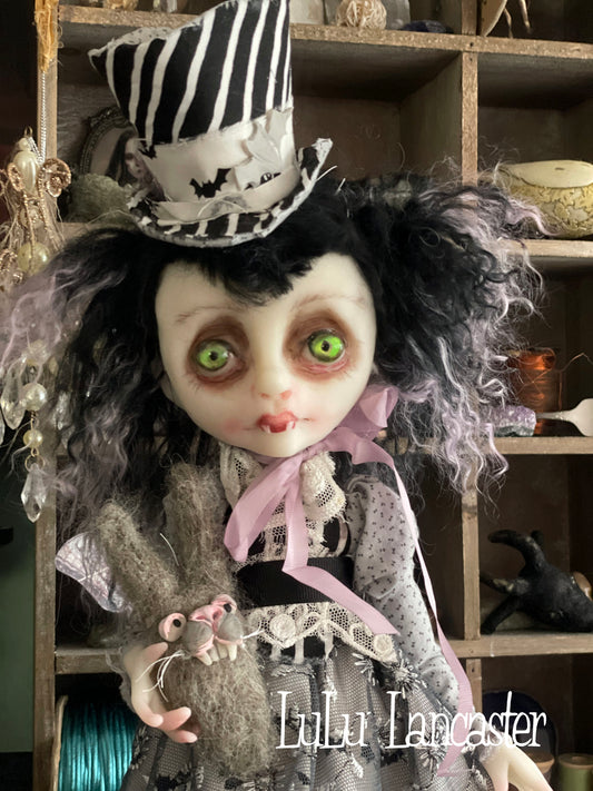 Dana the Biter Spring Goth Girl Original LuLu Lancaster Art Doll