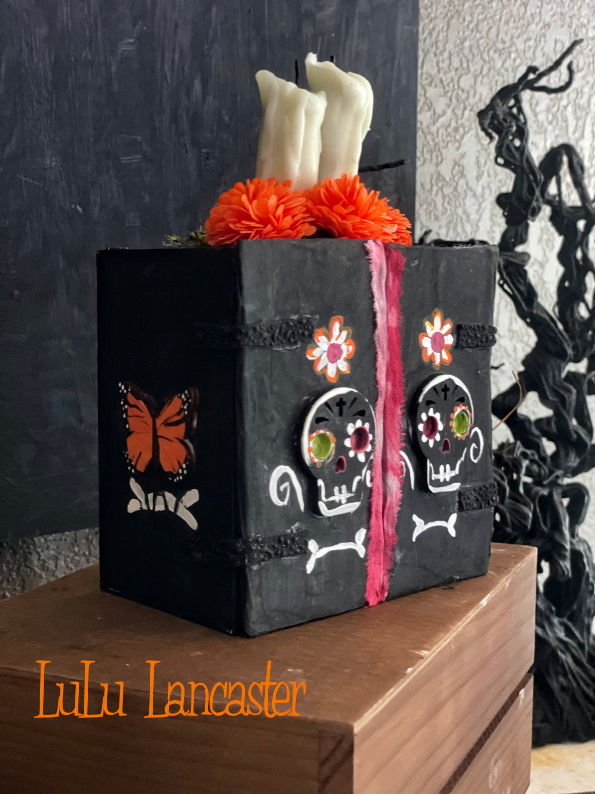 dia de muertos shrine box Original LuLu Lancaster Halloween Art Doll