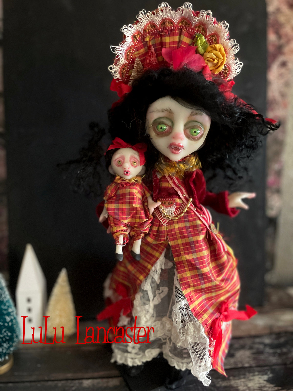 Dresden December and Dolly the Vampire LuLu's Holiday Original LuLu Lancaster Art Doll