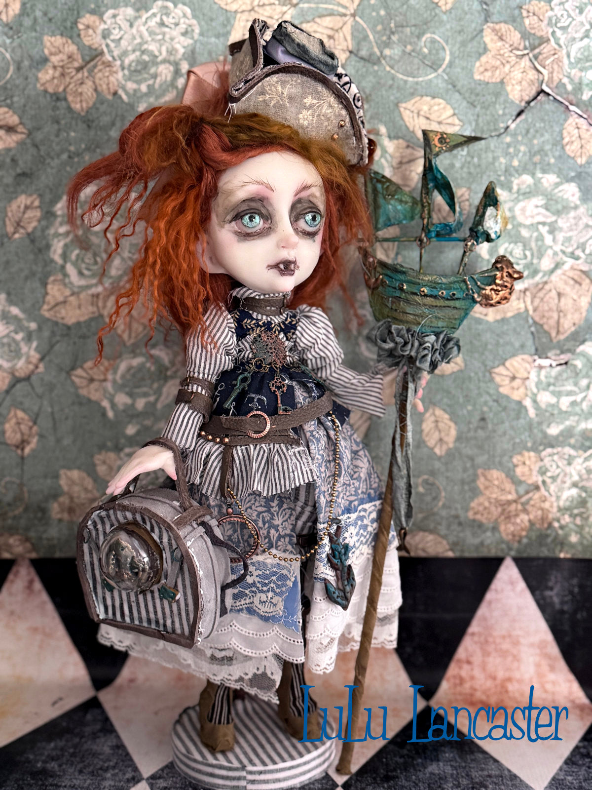 Embark the Nautical Steampunk traveling Vampire Original LuLu Lancaster Art Doll